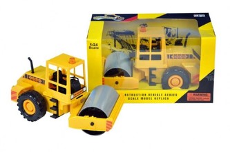 Stavební auto Válec plast volný chod 20cm v krabici