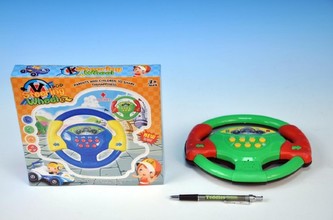Volant plast 20cm na baterie 2xAA se zvukem v krabici