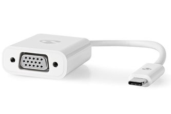 NEDIS redukční kabel s adaptérem/ USB-C zástrčka – VGA zásuvka/ bílý/ plastový sáček/ 20cm