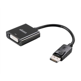 AKASA adaptér DisplayPort 1.1 (M) na DVI-I(F) / AK-CBDP05-20BK / černý / 20cm