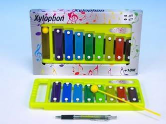 Xylofon plast/kov 27x11,5x2cm v krabičce od 18 měsíců