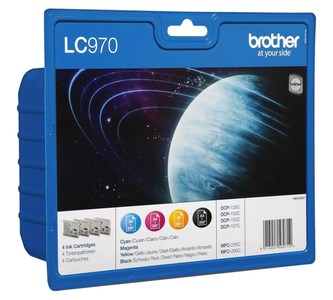 BROTHER inkoustová náplň LC-970 VALBP/ multipack/ Černá + tři barvy