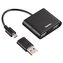 HAMA USB HUB/ 2 porty/ USB 2.0/ zástrčka micro B - zásuvka A/ podpora OTG/ černý/ 20cm
