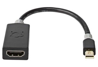 NEDIS redukční kabel/ Mini DisplayPort zástrčka - HDMI zásuvka/ antracit/ 20 cm