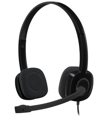 Logitech Headset Stereo H151/ drátová sluchátka + mikrofon/ 3,5 mm jack/ černá