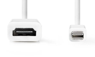 NEDIS kabel mini DisplayPort – HDMI/ mini DisplayPort zástrčka - HDMI výstup/ bílý/ 20cm