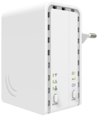 MikroTik PWR-Line AP - Powerline adaptér, podpora standardu AV, Wi-Fi 2,4 GHz b/g/n, L4