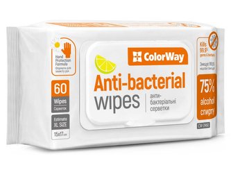 COLORWAY Čistící antiseptické ubrousky/ 60ks