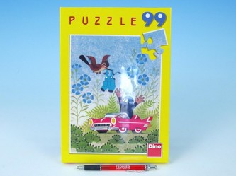 Puzzle Krtek a autíčko 18,1x26,4cm 99 dílků v krabici 19x27x3,5cm
