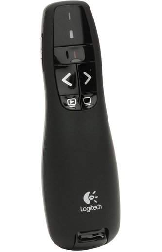 Logitech Presenter R400/ bezdrátový/ 2,4 GHz/ USB/ červené laser ukazovátko
