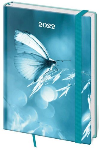 Diář 2022 Vario - Butterfly s gumičkou, týdenní, A5