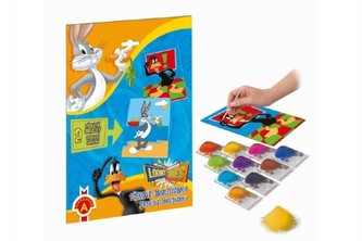 Pískové omalovánky Bugs a Daffy 2 obrázky 14,9x19,6cm 9 barev