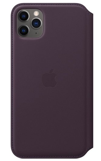 Apple iPhone 11 Pro Max Leather Folio - Aubergine
