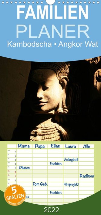 Kambodscha . Angkor Wat - Familienplaner hoch (Wandkalender 2022 , 21 cm x 45 cm, hoch)