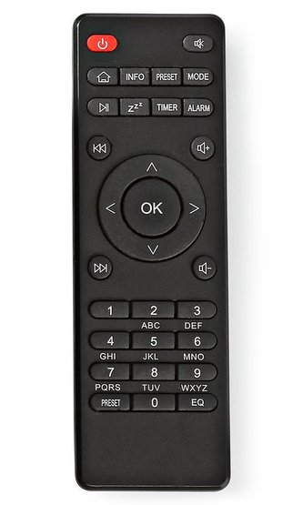 NEDIS náhradní dálkový ovladač pro Nedis internetová rádia/ infračervený přenos/ černý