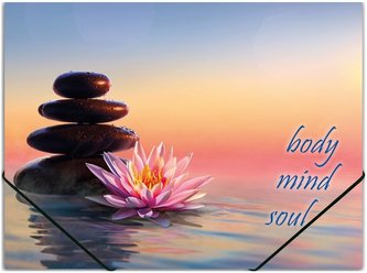 Teczka na gumkę A4 PP z nadrukiem Zen