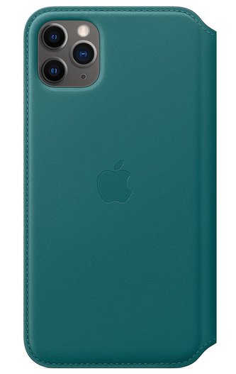 Apple iPhone 11 Pro Max Leather Folio - Peacock