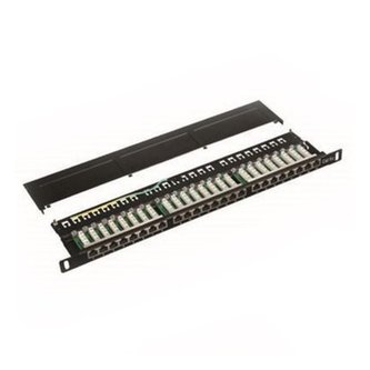 DATACOM Patch panel 19\" STP 24 port CAT5E LSA 1U BK (3x8p) / VL