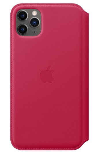 Apple iPhone 11 Pro Max Leather Folio - Raspberry