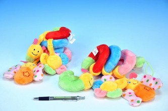 Závěs/Spirála nad postýlku plyš 40cm s chrastítky 0+