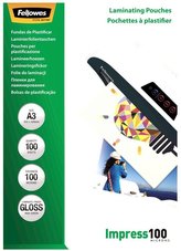 FELLOWES laminovací fólie/ formát A3/ 100 mic/ velikost 303x426 mm/ lesklé/ 100 pack