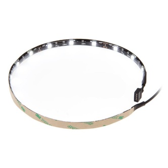 AKASA LED pásek / AK-LD02-05WH / 15xLED / 12V / 600mm / samolepící / bílá