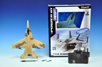 Letadlo Stíhačka RC F18 Hornet pěnové 30x25cm na vysílačku na baterie v krabici