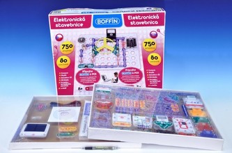 Stavebnice Boffin 750 elektronická 750 projektů na baterie 80ks v krabici