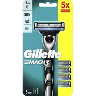 Gillette Holicí strojek Gillette Mach3 + 5 hlavic man