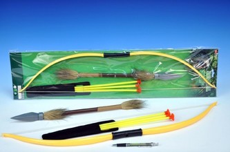 Luk 73cm + 3 šípy + doplňky plast na kartě