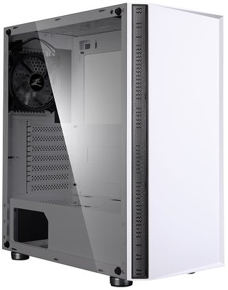 Zalman skříň R2 White / Middle tower / ATX / 1x120mm RGB fan / USB 3.0 / USB 2.0 / tvrzené sklo