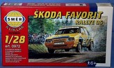 Model Kliklak Škoda Favorit Rallye 96 13,5x6,7cm v krabici 25x14,5x4,5cm