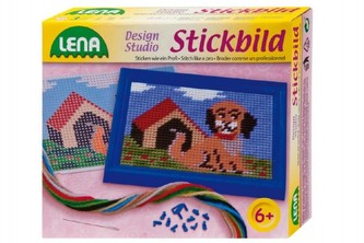 Vyšívání obrázek pes 16x12cm v krabici