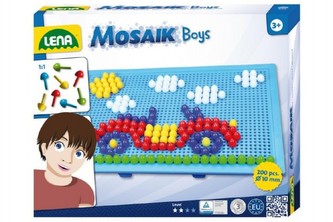 Mozaika pro kluky klobouček 1cm 200ks v krabici