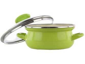 rendlík BELIS GREEN LINE 16cm 1,4l se skleněnou poklicí