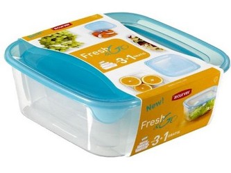 dóza FRESH&GO čtverc. sada 4díl. (0,25+0,8+1,7+2,9l) PH