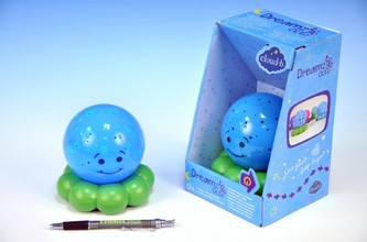 Zářící Chobotnička pro klidné spaní modrá na baterie 3xAAA v krabičce od 0 měsíců