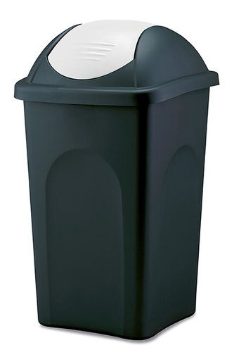 koš odp.výklop.MULTIPAT 60l čtverc.ČER/ČRV víko PH