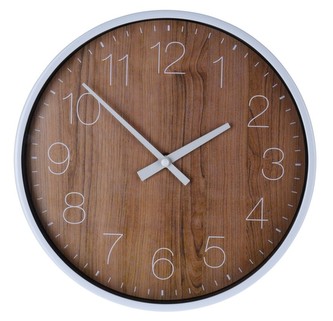 hodiny nástěnné pr.25cm PH BÍ/imitace dřeva