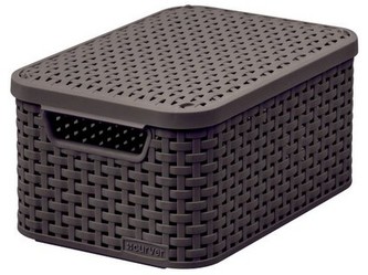 box úložný RATTAN 29x20x14cm (S) s víkem, STYLE2, PH HN