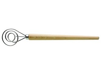 hnětač na těsto pr.6cm nerez, rukojeť dřev.