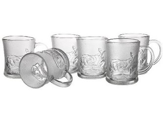 hrnek 250ml ROSALIA skleněný (6ks)