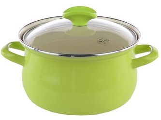 hrnec BELIS GREEN LINE 24cm 6,1l se skleněnou poklicí