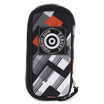 Školní penál Target černo-šedo-oranžový