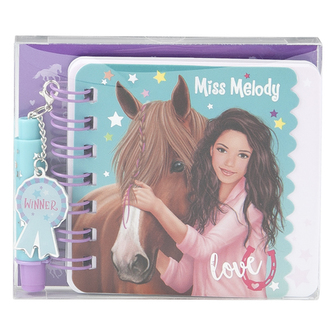 Spirálový bloček Miss Melody ASST Love, s mini propiskou