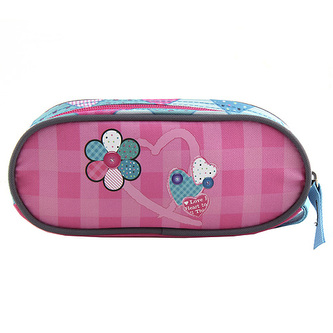 Školní penál Target Flower, barva růžová