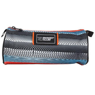 Školní penál Target kulatý, modro-oranžový