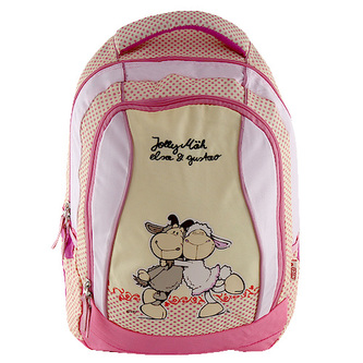 Batoh Nici žluto-růžová, dvě ovečky