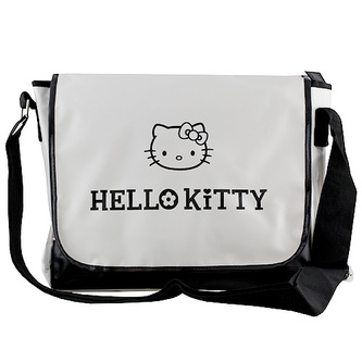 Taška přes rameno Hello Kitty černo-bílá