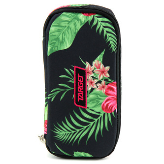 Školní penál bez náplně Target Compact College, černý s květinami